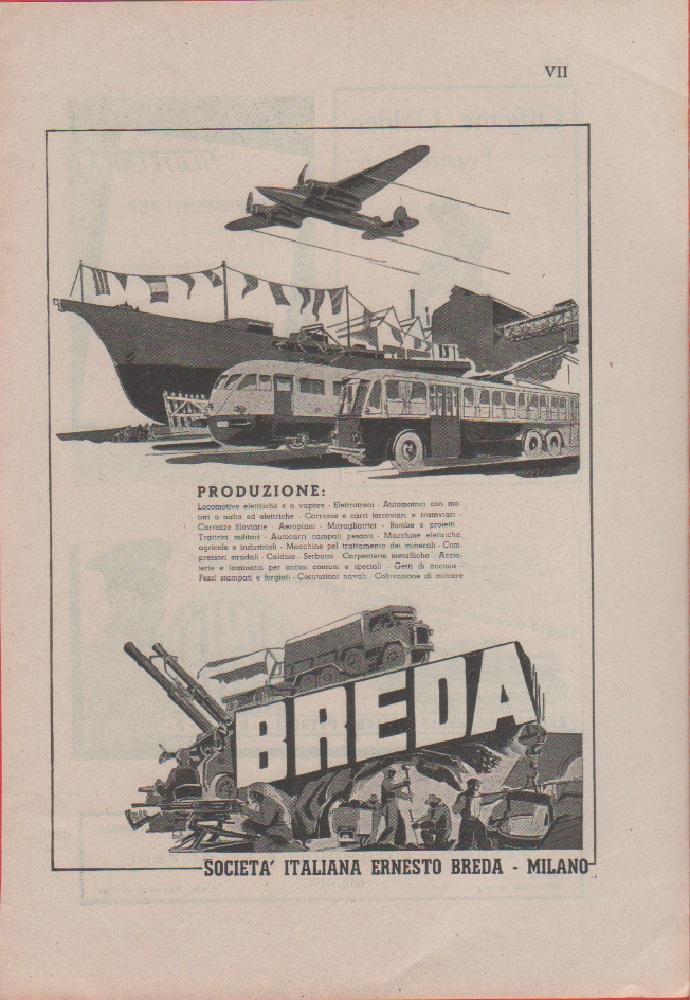 Prodotti Breda. Pubblicità 1940