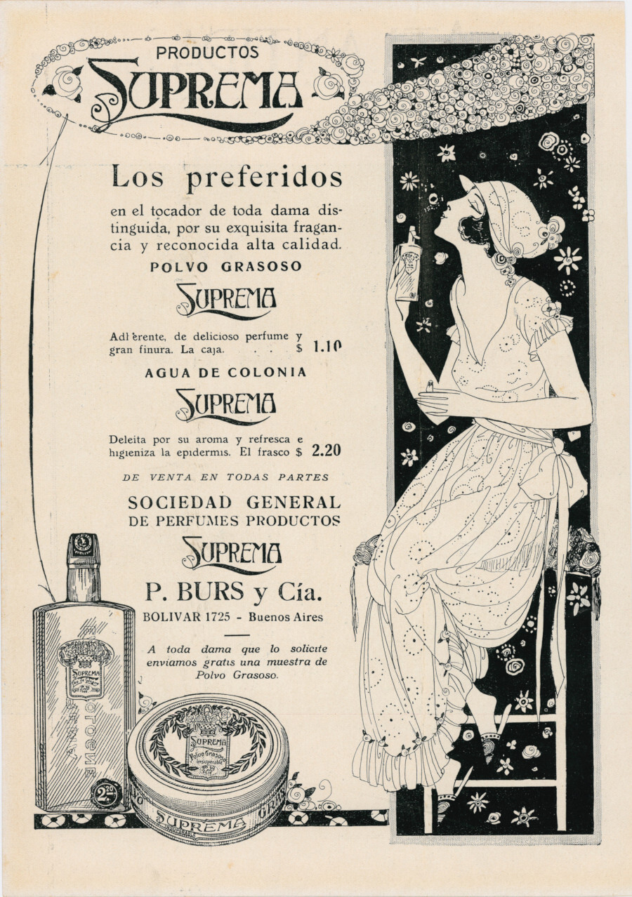 Productos Suprema. P. Burs e cia, Buenos Ayres. Advertising 1922