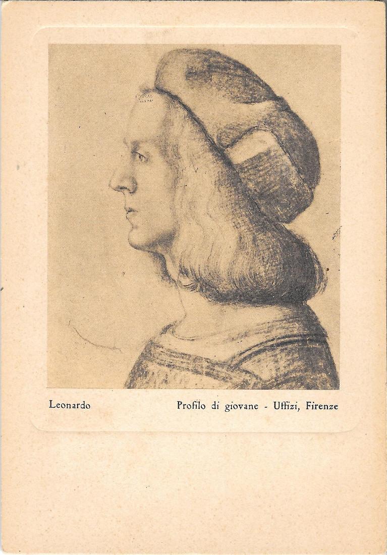 Profilo di giovane (Leonardo). Non viaggiata