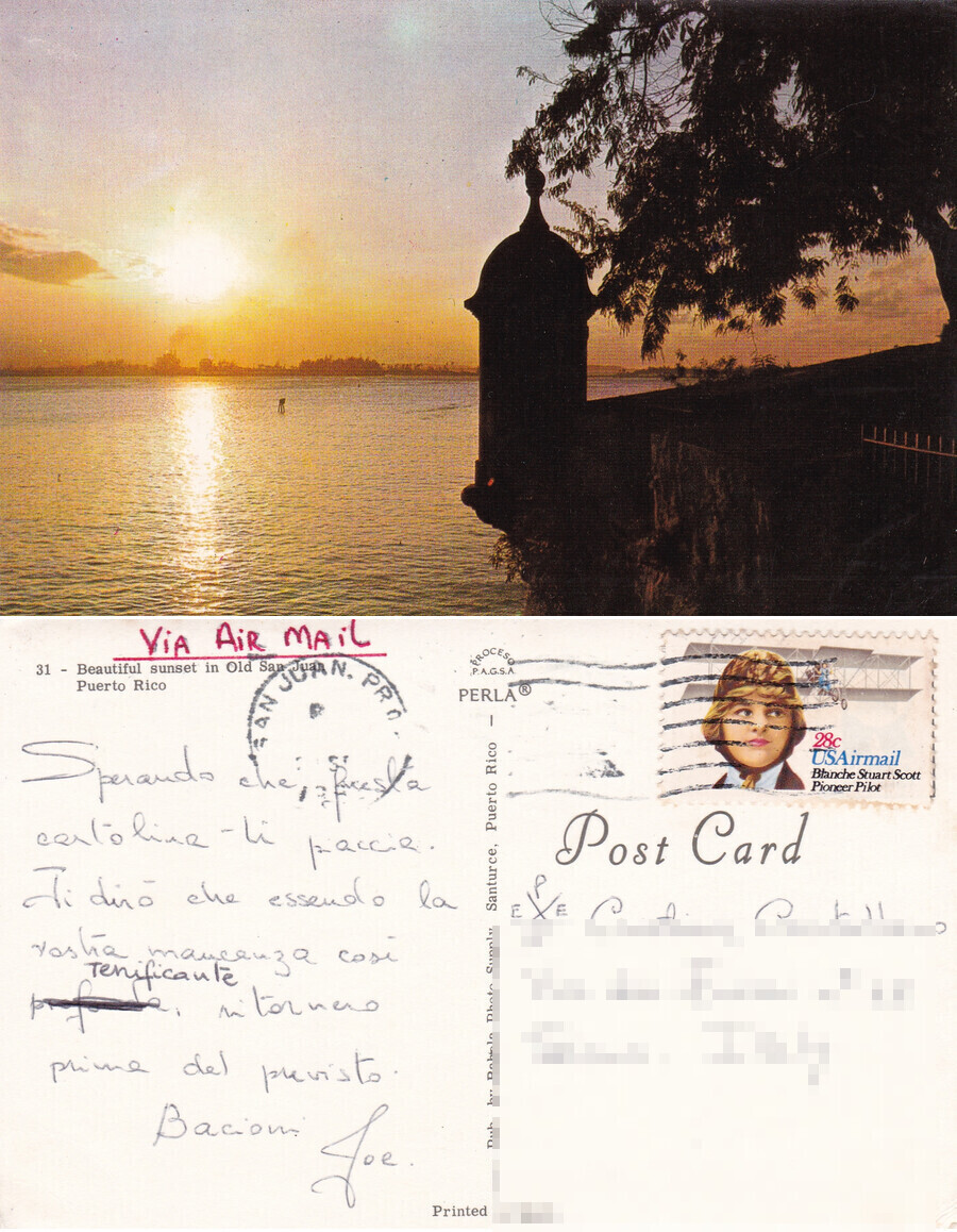 Puerto Rico. Beautiful sunset il Old San Juan. Viaggiata