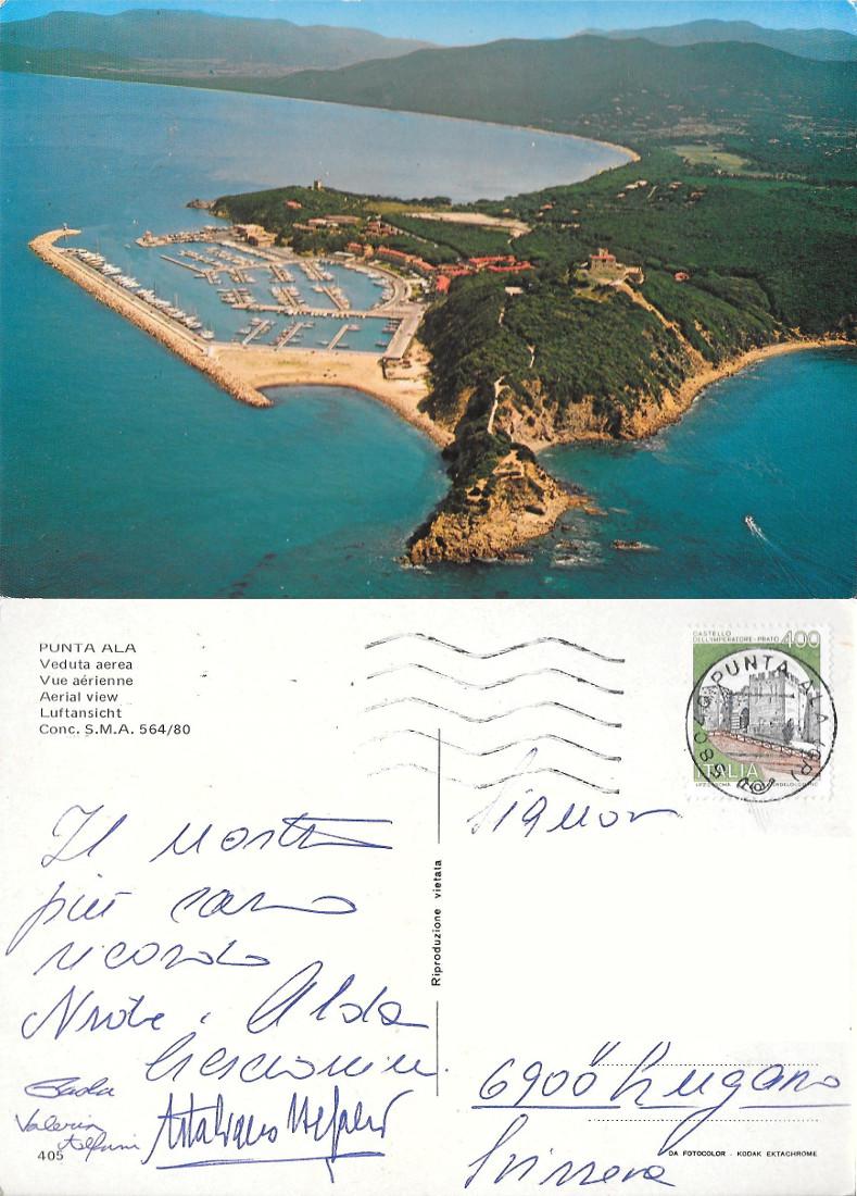 Punta Ala. Veduta aerea. Viaggiata