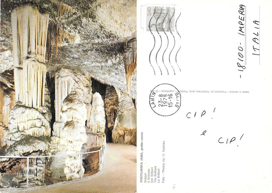 Pustumia (SLO). Grotte. Il brillante. Viaggiata 1978