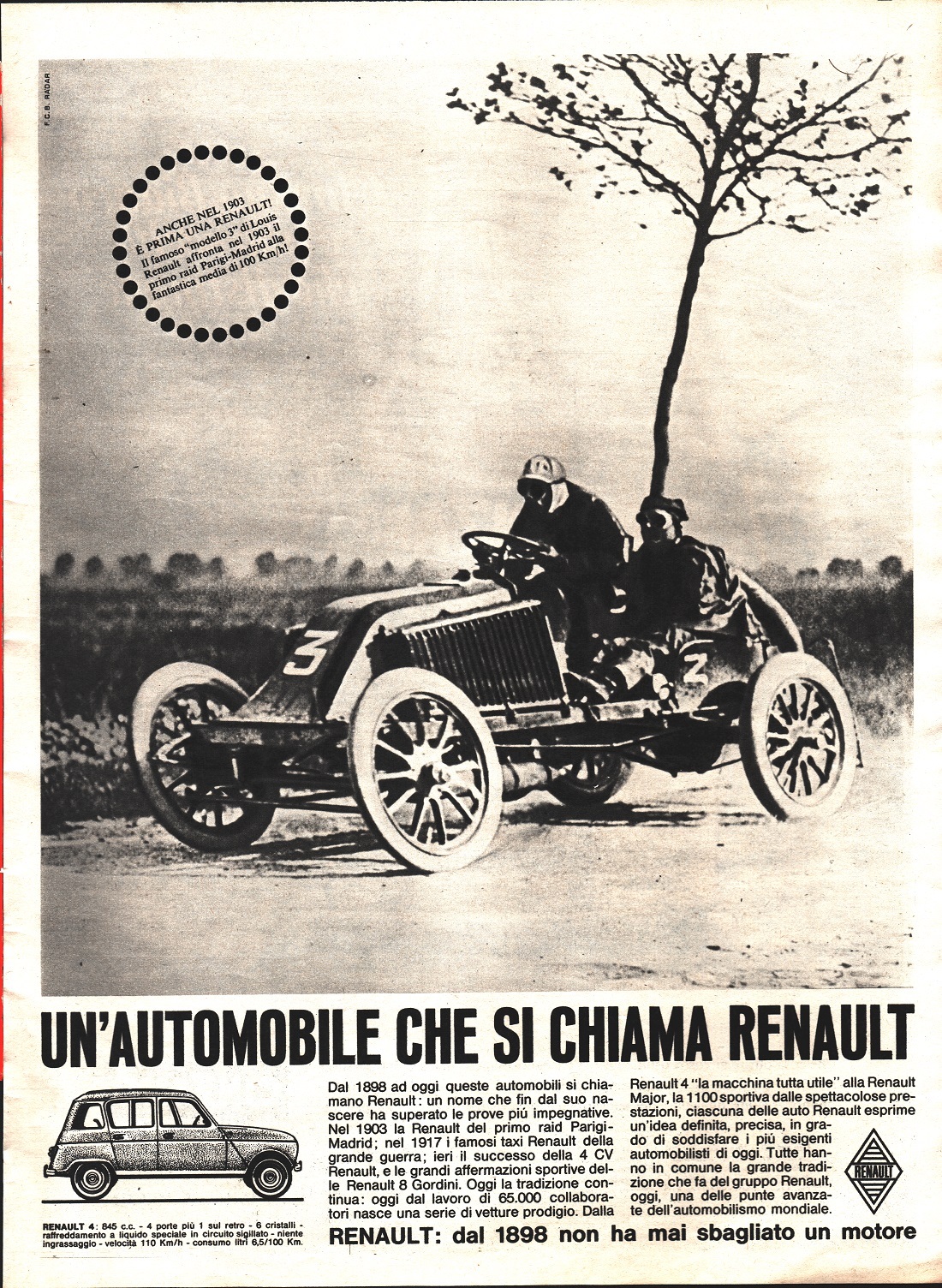 R4. Un'automobile che si chiama Renault. Advertising 1965