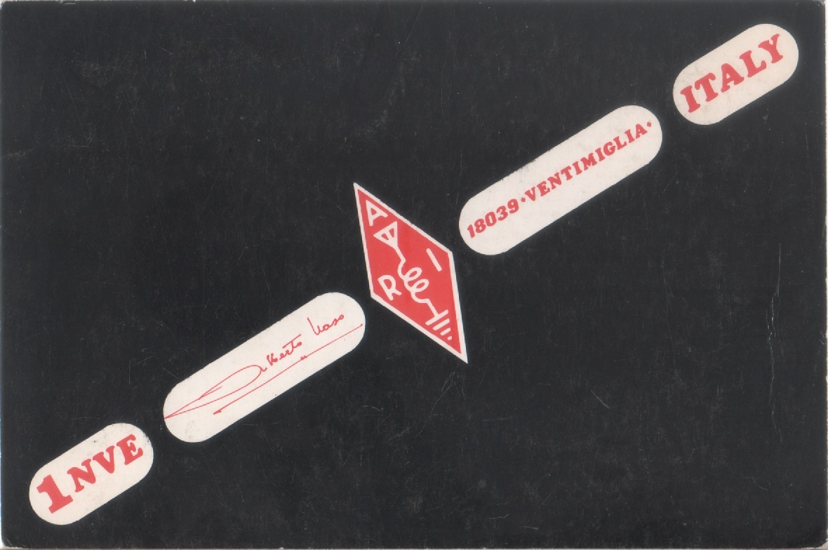 Radio Card. Ventimiglia 1978. 1NVE - Alberto Naso