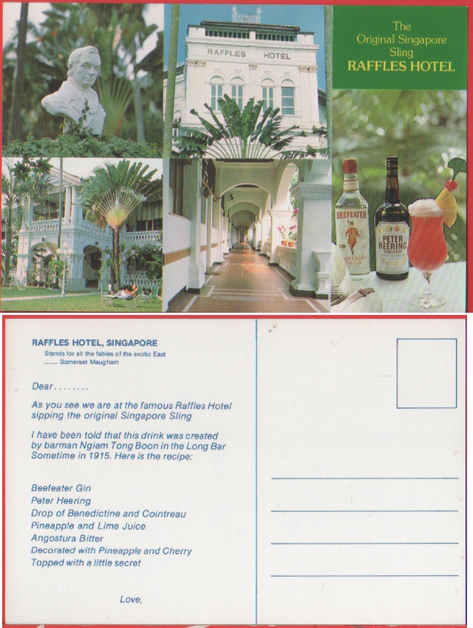 Raffles Hotel. Singapore. Non viaggiata