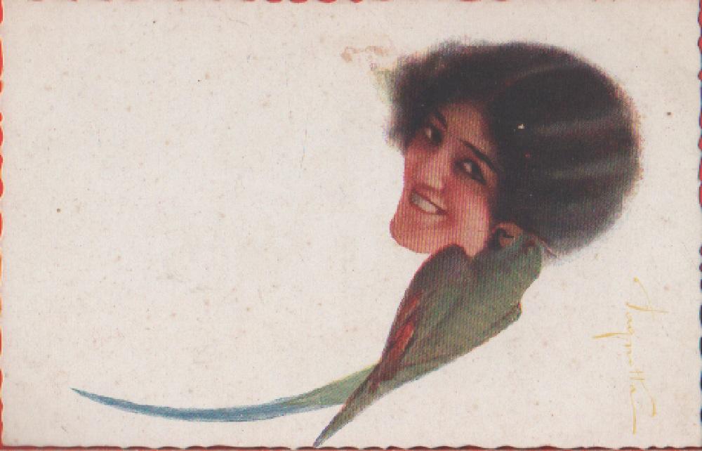 Ragazza con Pappagallo. Non viaggiata