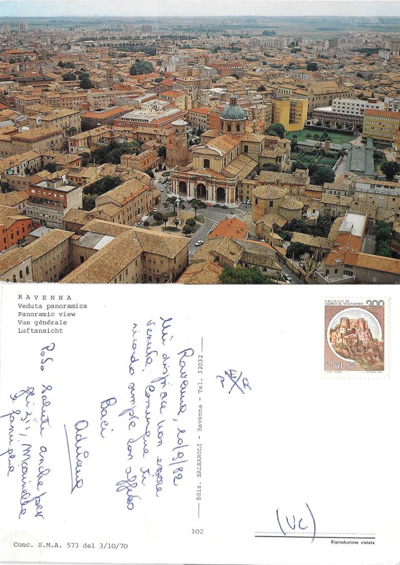 Ravenna. Veduta panoramica. Viaggiata 1982