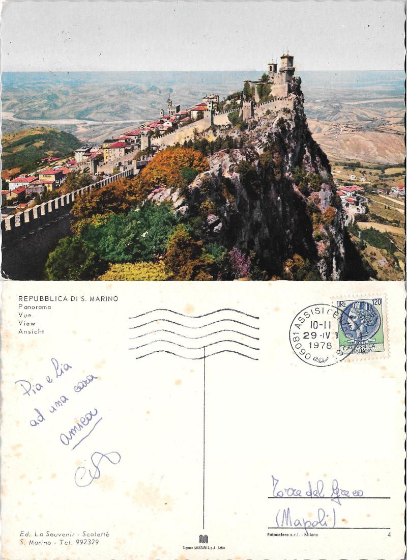 Repubblica di S. Marino. Viaggiata 1978