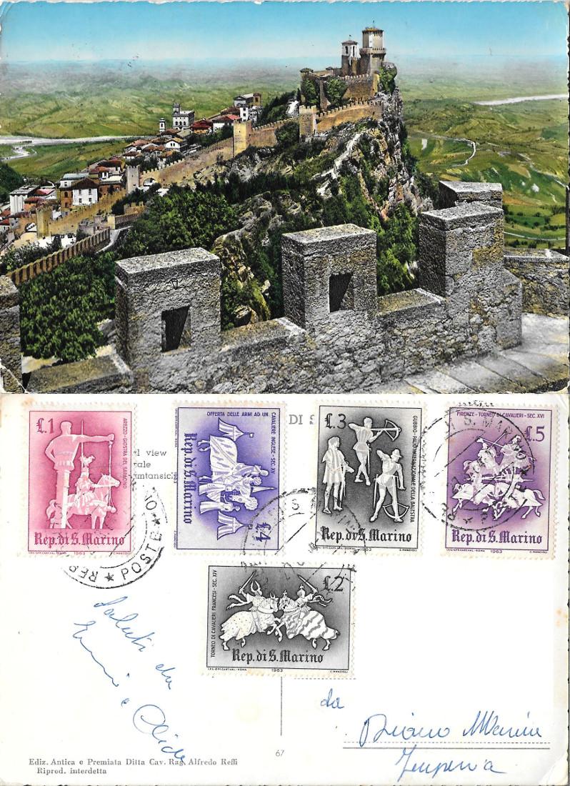 Repubblica di S. Marino. Viaggiata 1985 francobolli