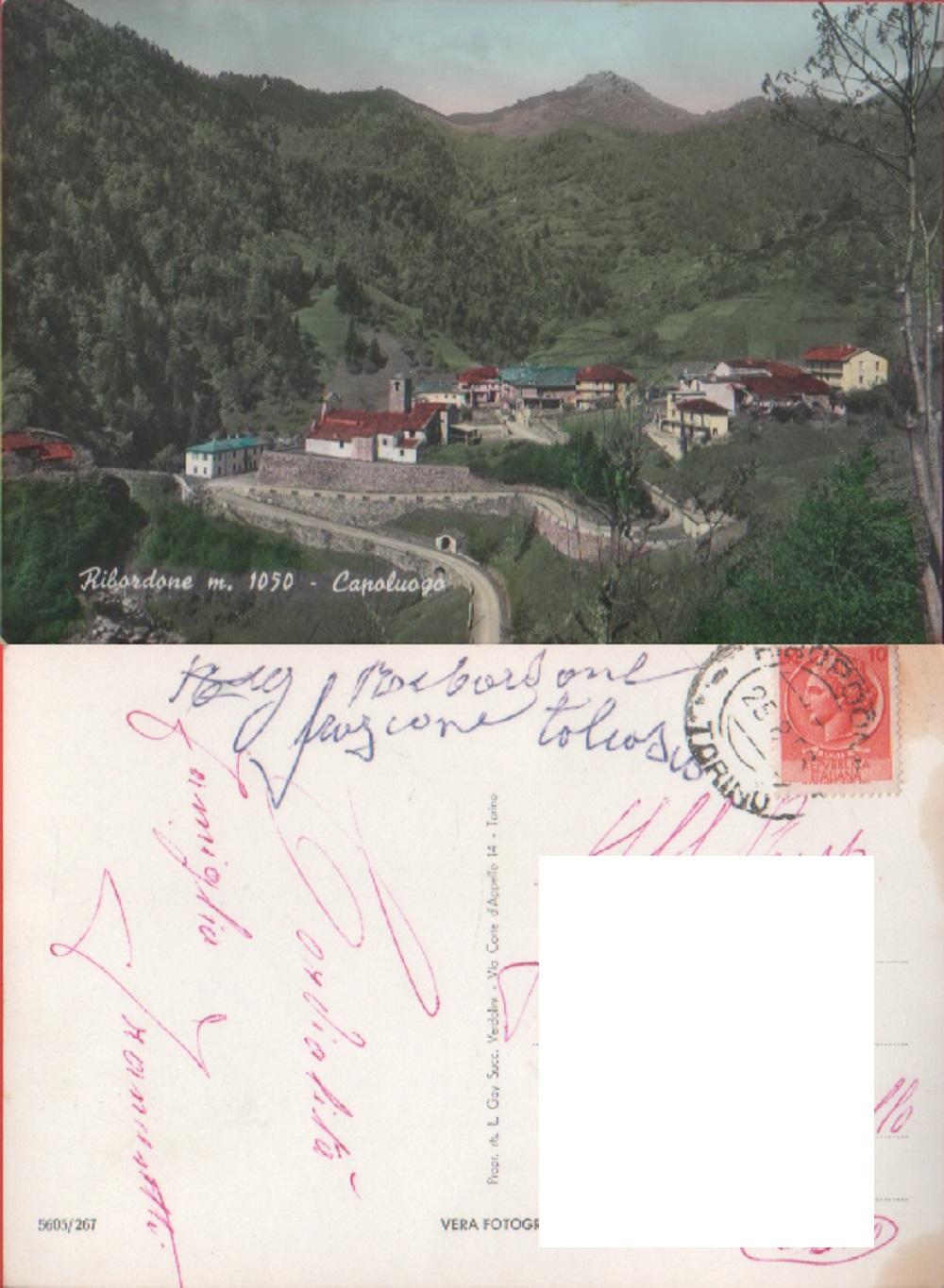 Ribordone. Capoluogo. Viaggiata 1956