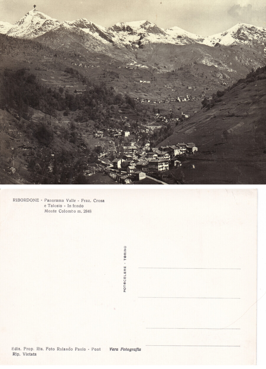 Ribordone (TO). Panorama, fraz. Crosa e Talosio, monte Colombo. Non …