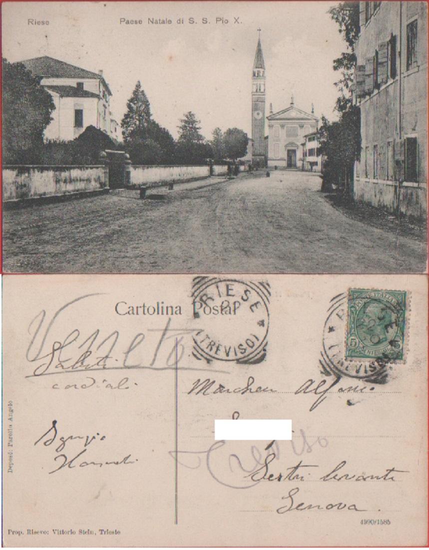 Riese (TV). Paese natale di S.S. Pio X. Viaggiata