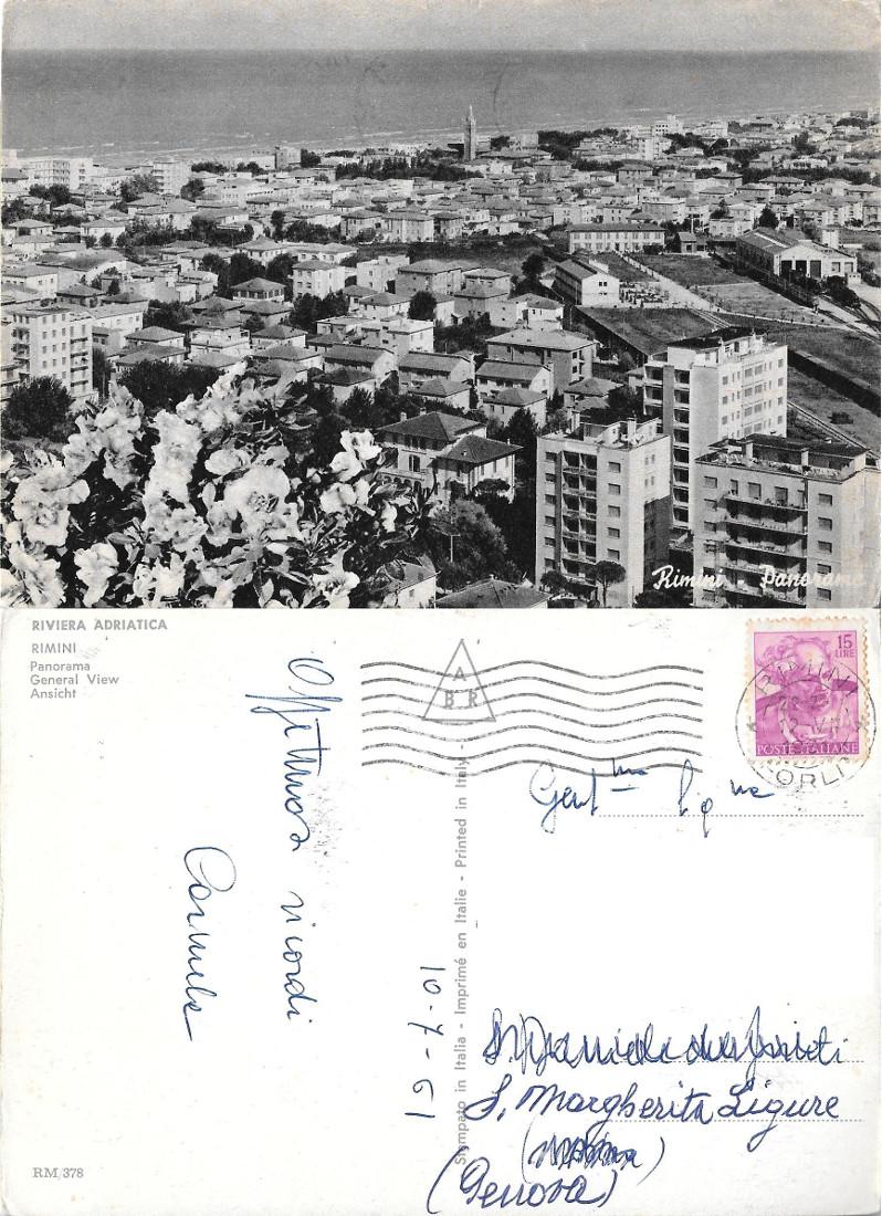 Rimini. Panorama. Viaggiata 1961