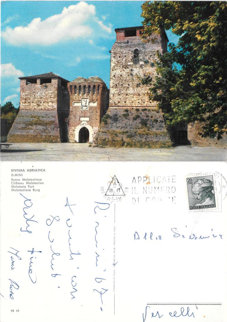 Rimini. Rocca Malatestiana. Viaggiata 1967
