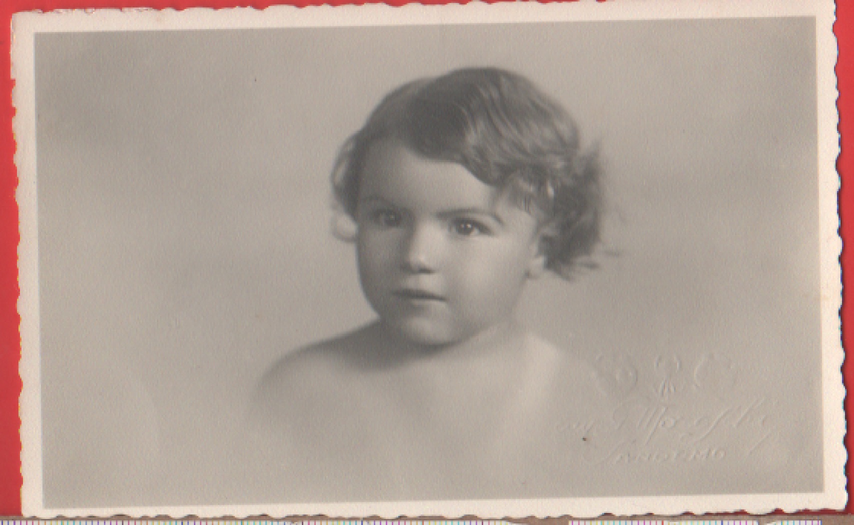 Ritratto di bambino. Fotografica - Datata 1936