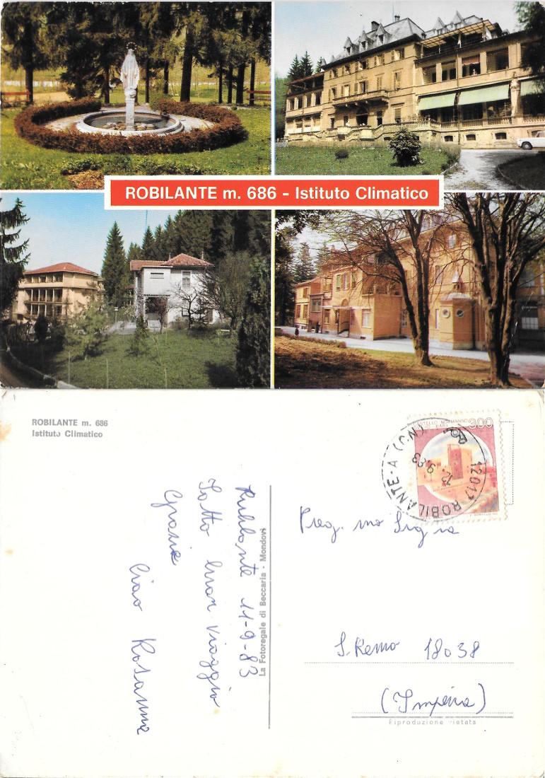 Robilante. Istituto Climatico. Viaggiata 1983