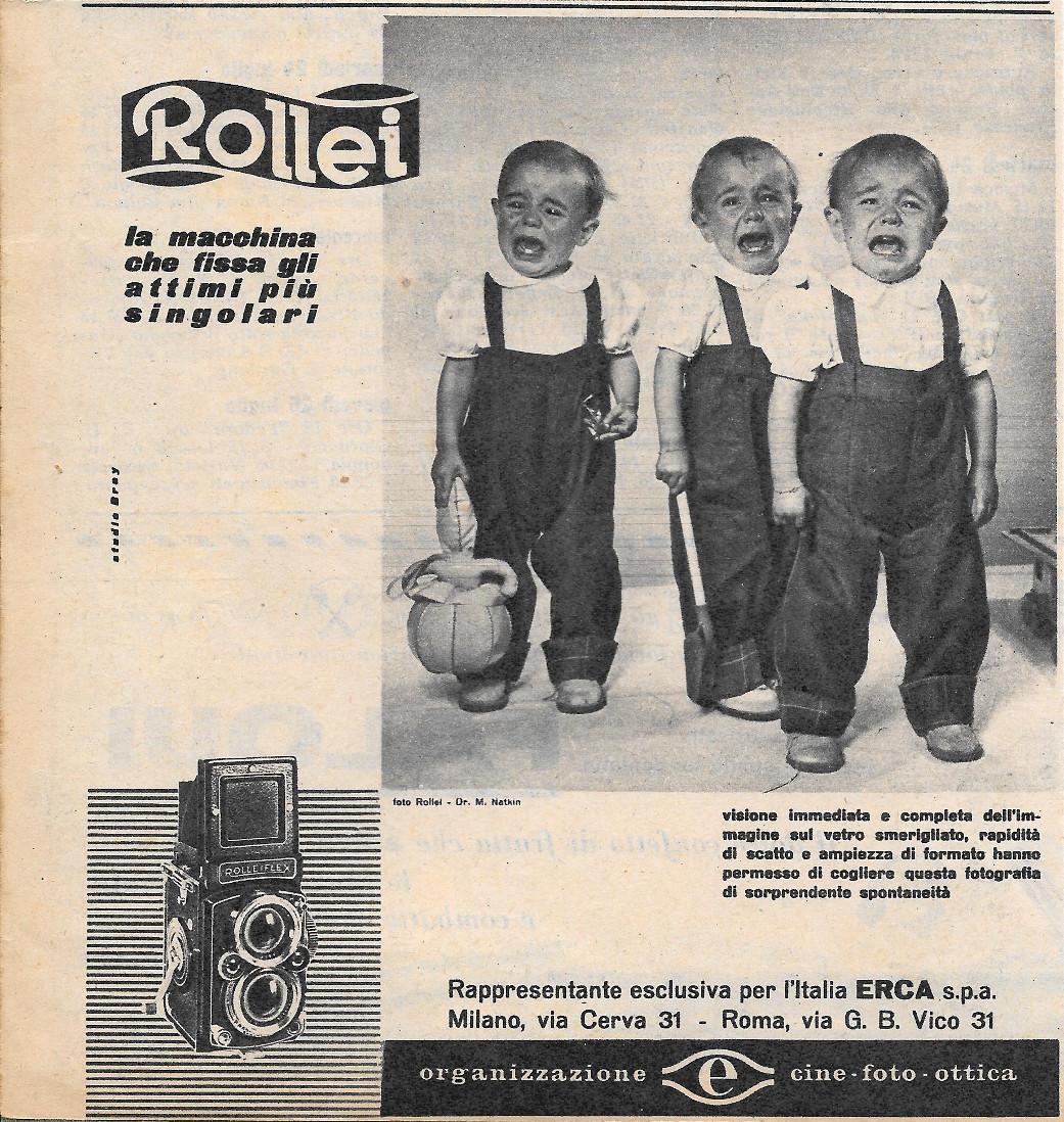 Rollei. La macchina che fissa gli attimi più singolari. Advertising …