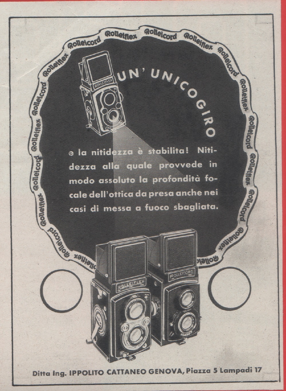 Rolleiflex, Rolleirecord. Advertising 1938