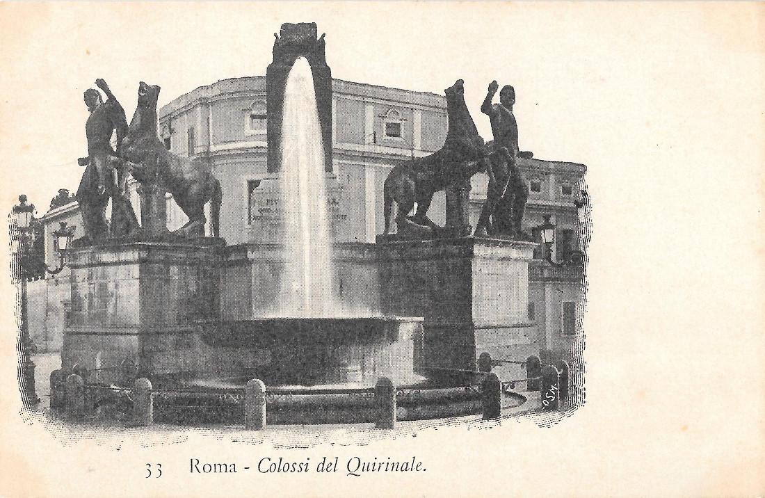 Roma. Colossi del Quirinale. Non viaggiata, originale