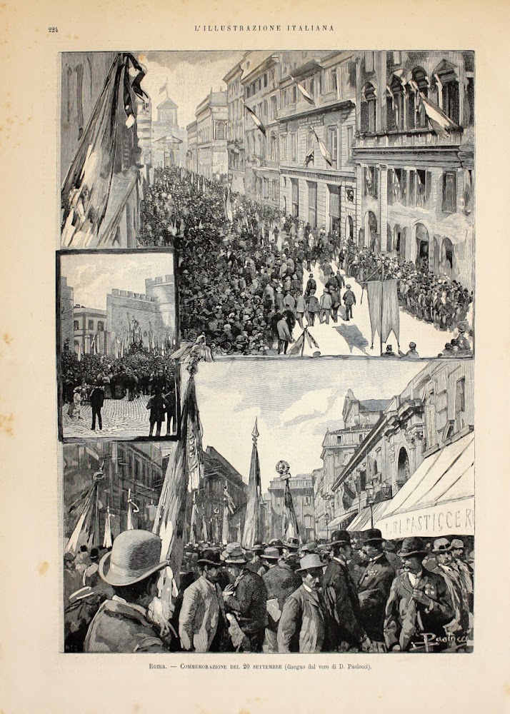 Roma. Commemorazione del 20 settembre. Stampa 1889