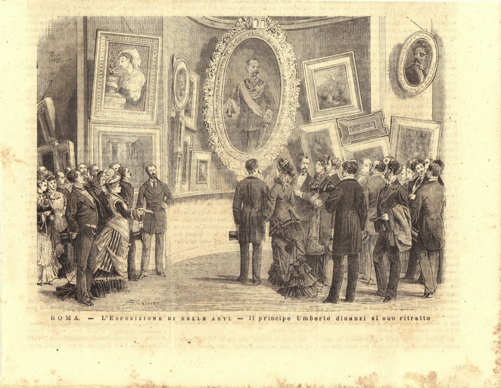 Roma. Esposizione di belle arti, il principe Umberto dinnanzi al …