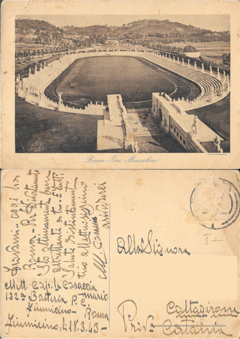 Roma. Foro Mussolini. Viaggiata 1943