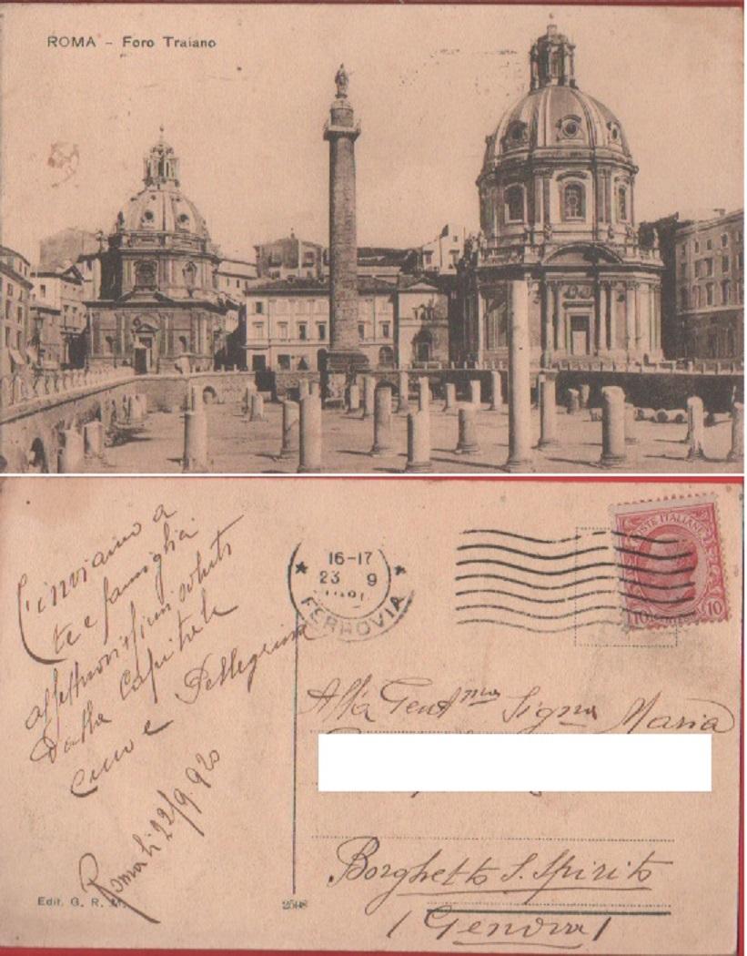 Roma. Foro Traiano - Viaggiata 1920