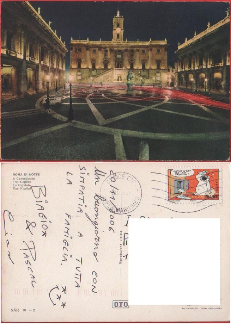 Roma. Il Campidoglio di notte. Viaggiata 2006