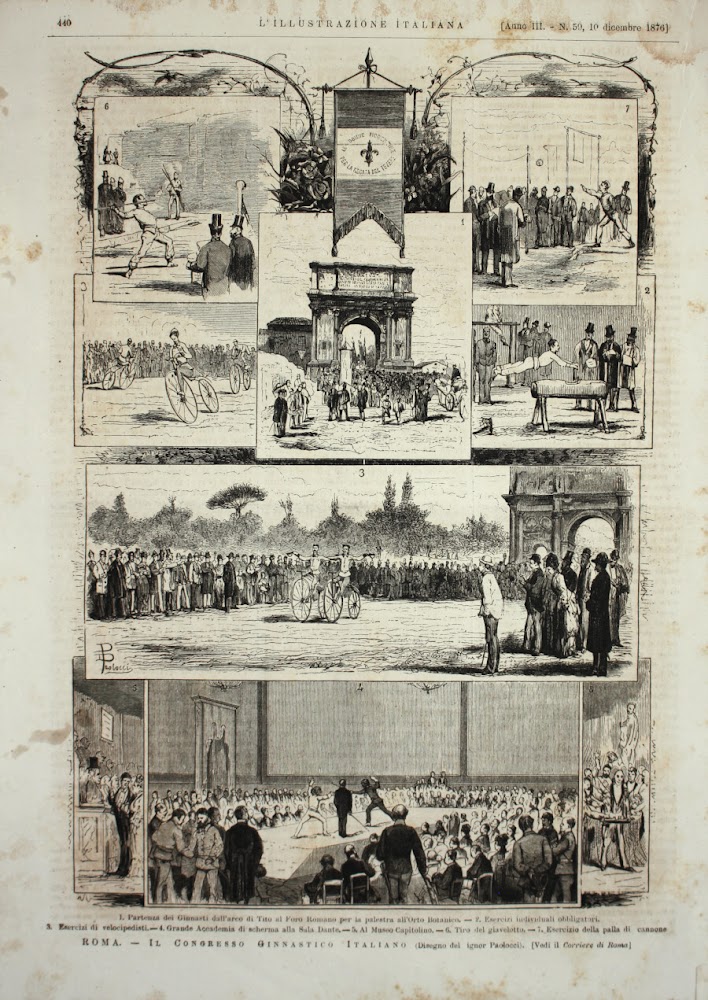 Roma. Il Congresso Ginnastico Italiano. Stampa 1876