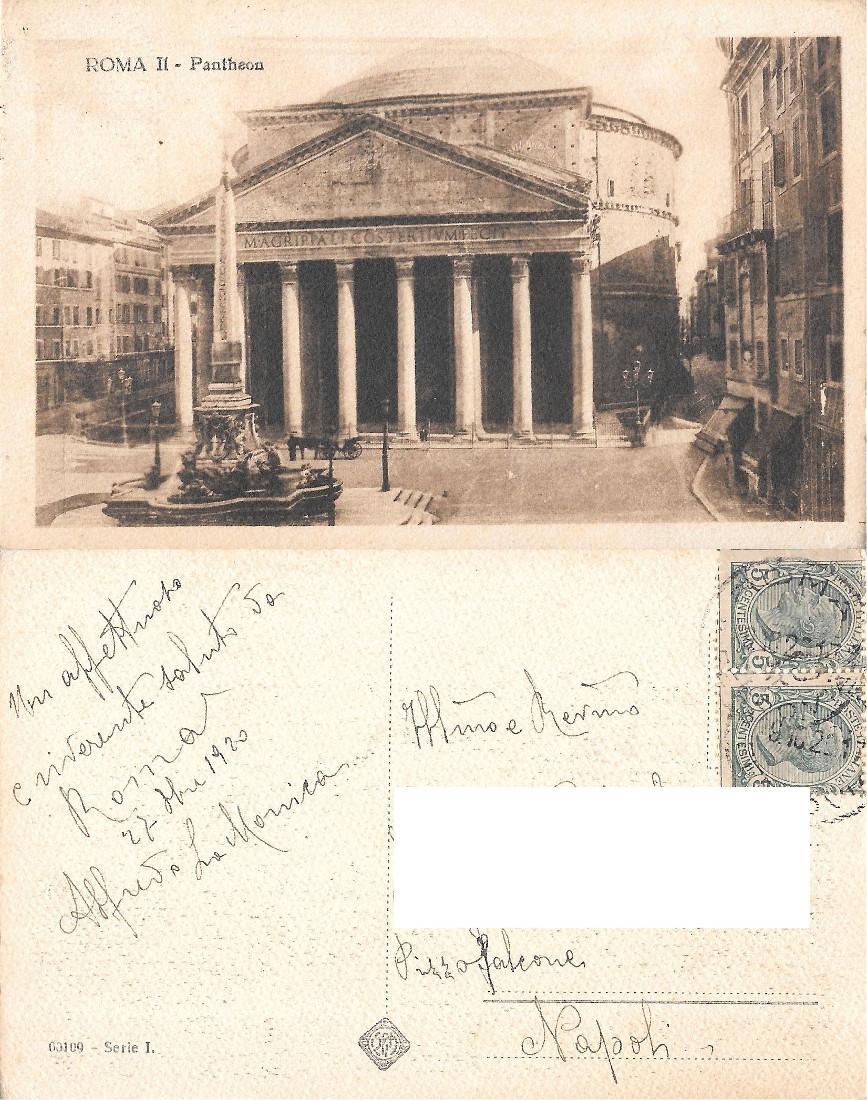 Roma. Il Pantheon. Viaggiata 1920