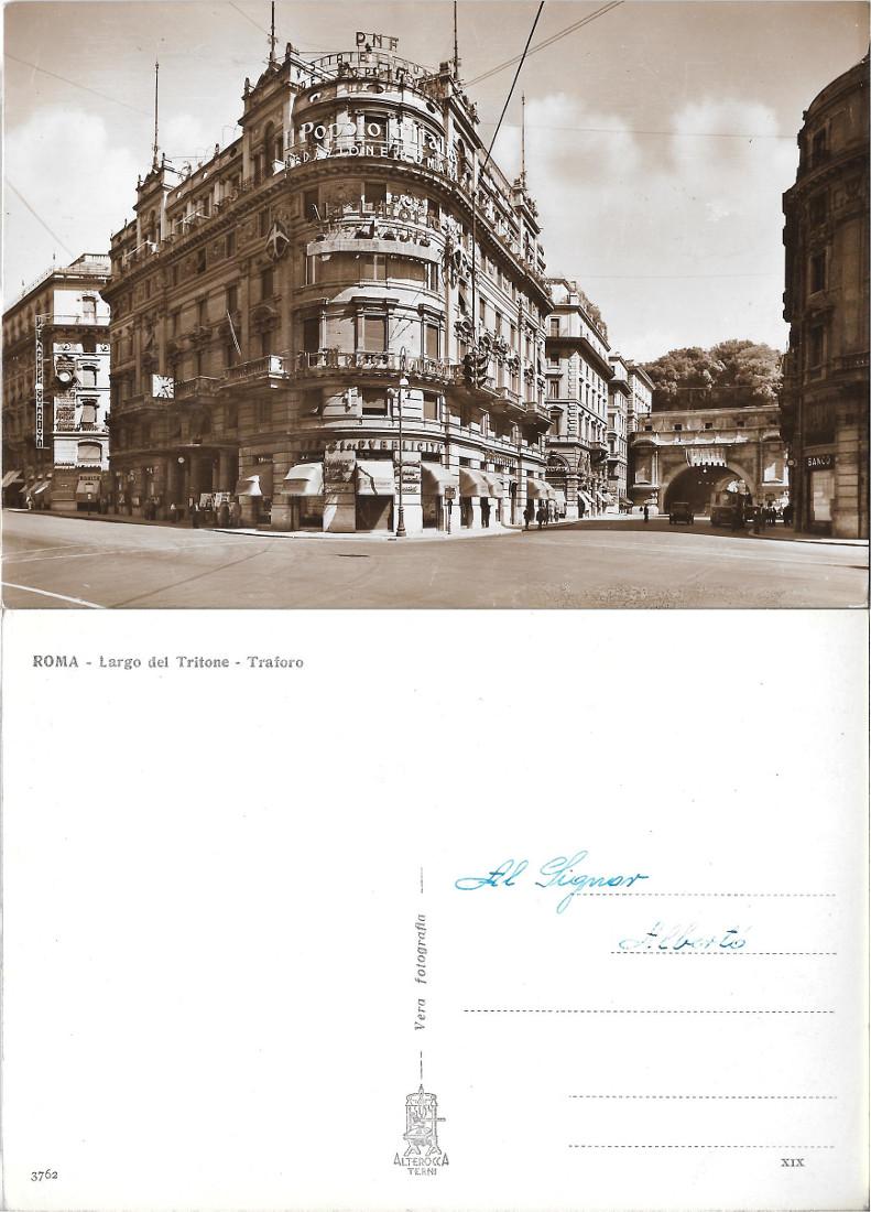 Roma. Largo del Tritone. Traforo. ed. Alterocca. Non viaggiata