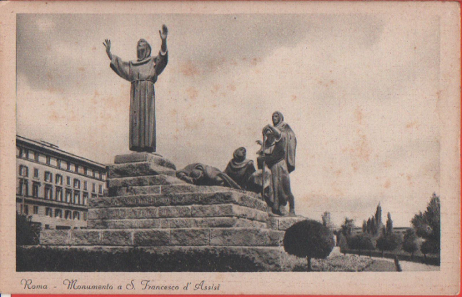 Roma. Monumento a S. Francesco d'Assisi. Non viagg. No copia