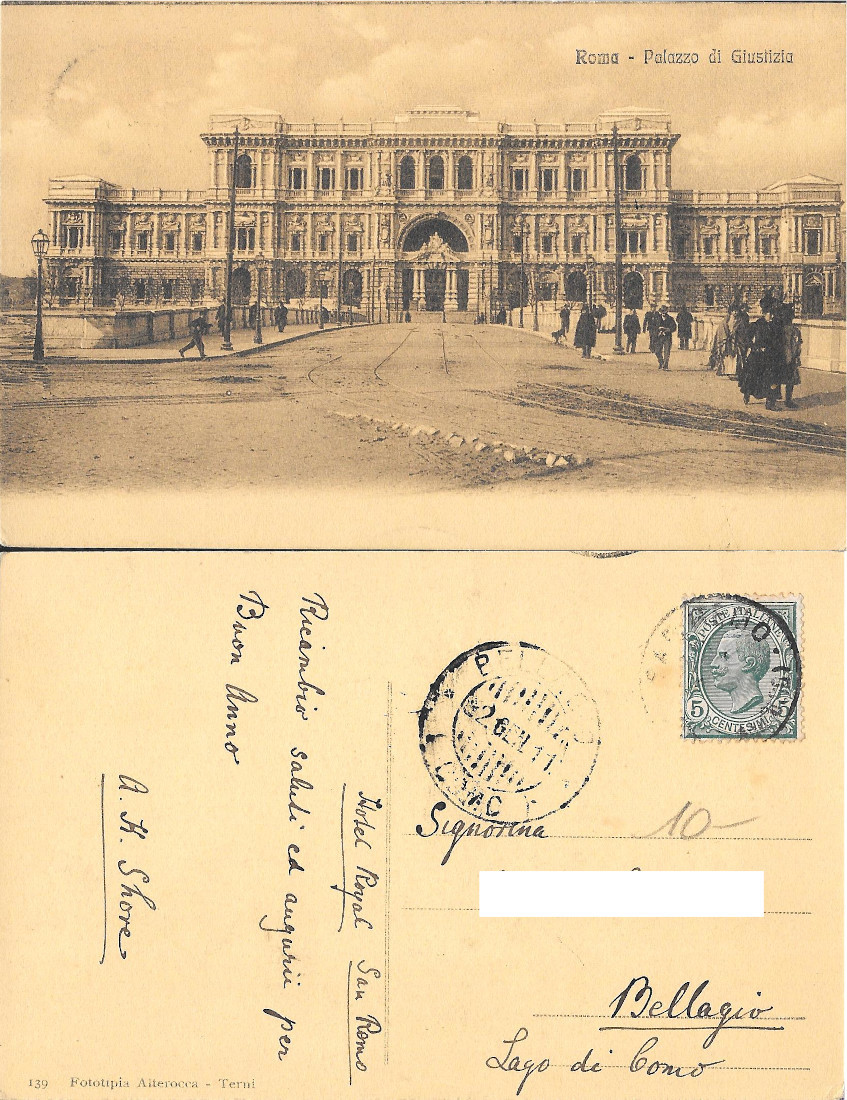 Roma. Palazzo di Giustizia. Viaggiata 1911
