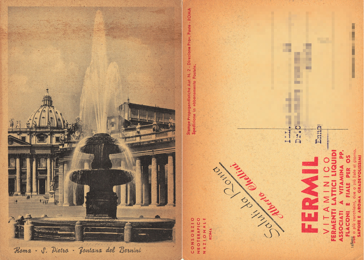 Roma. S. Pietro. Pubblicitaria Fermil. Alterocca 1941