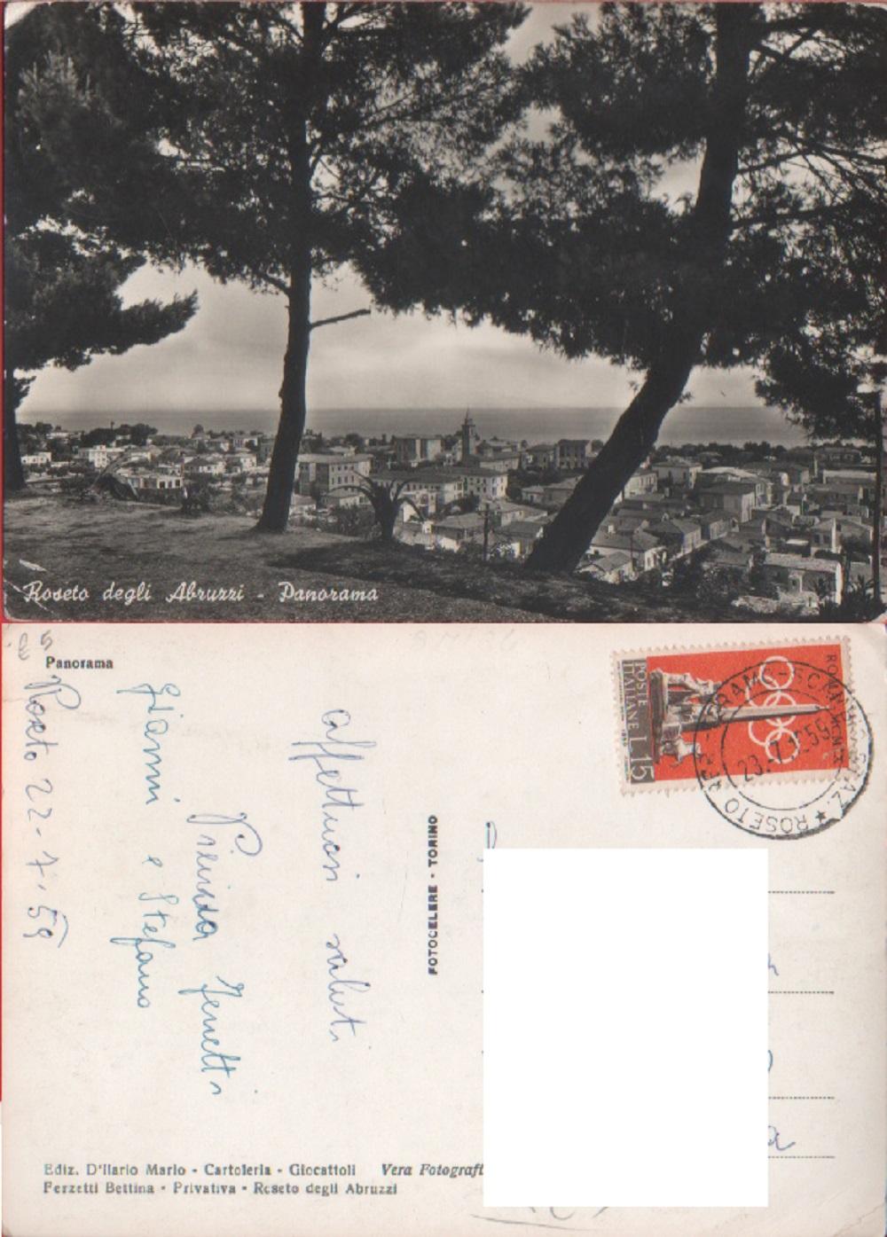 Roseto degli Abruzzi. Panorama. Viaggiata. 1959