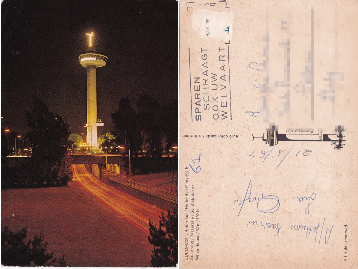 Rotterdam. Euromast. Viaggiata 19677