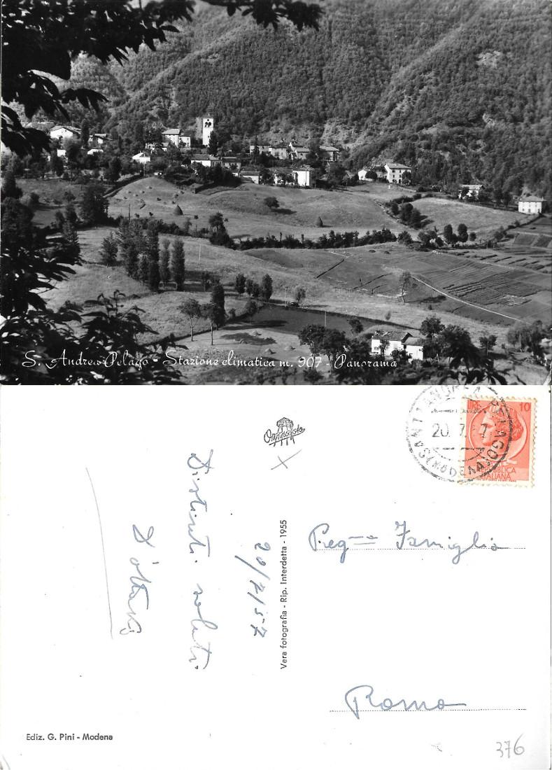S. Andrea Pelago (MO). Stazione Climatica. Viaggiata 1957