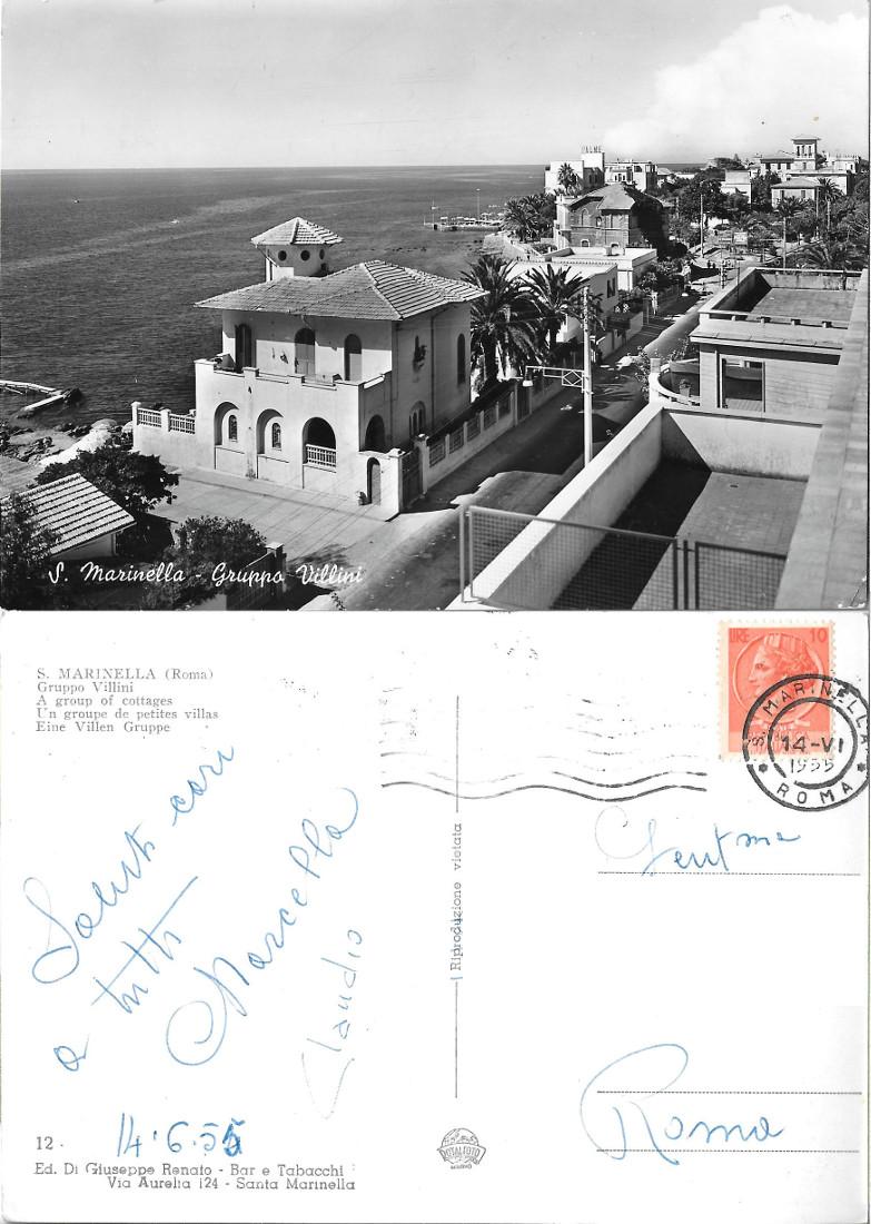 S. Marinella. Gruppo Villini. Viaggiata 1955