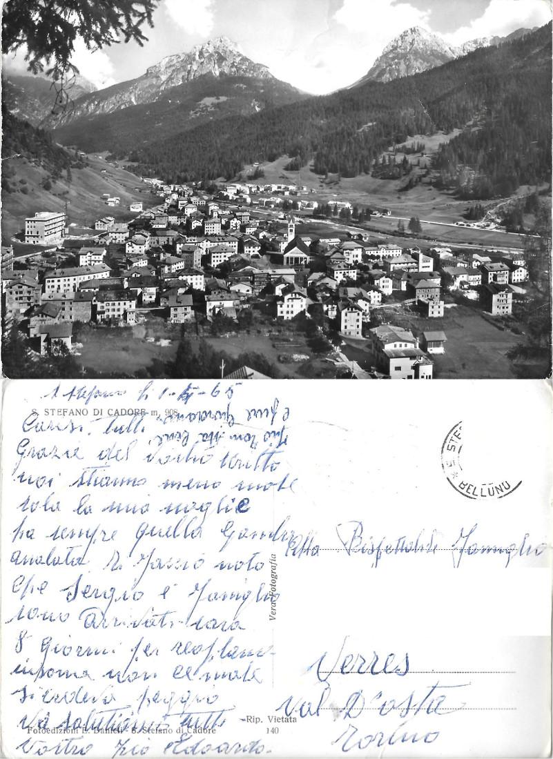 S. Stefano di Cadore. Viaggiata 1965
