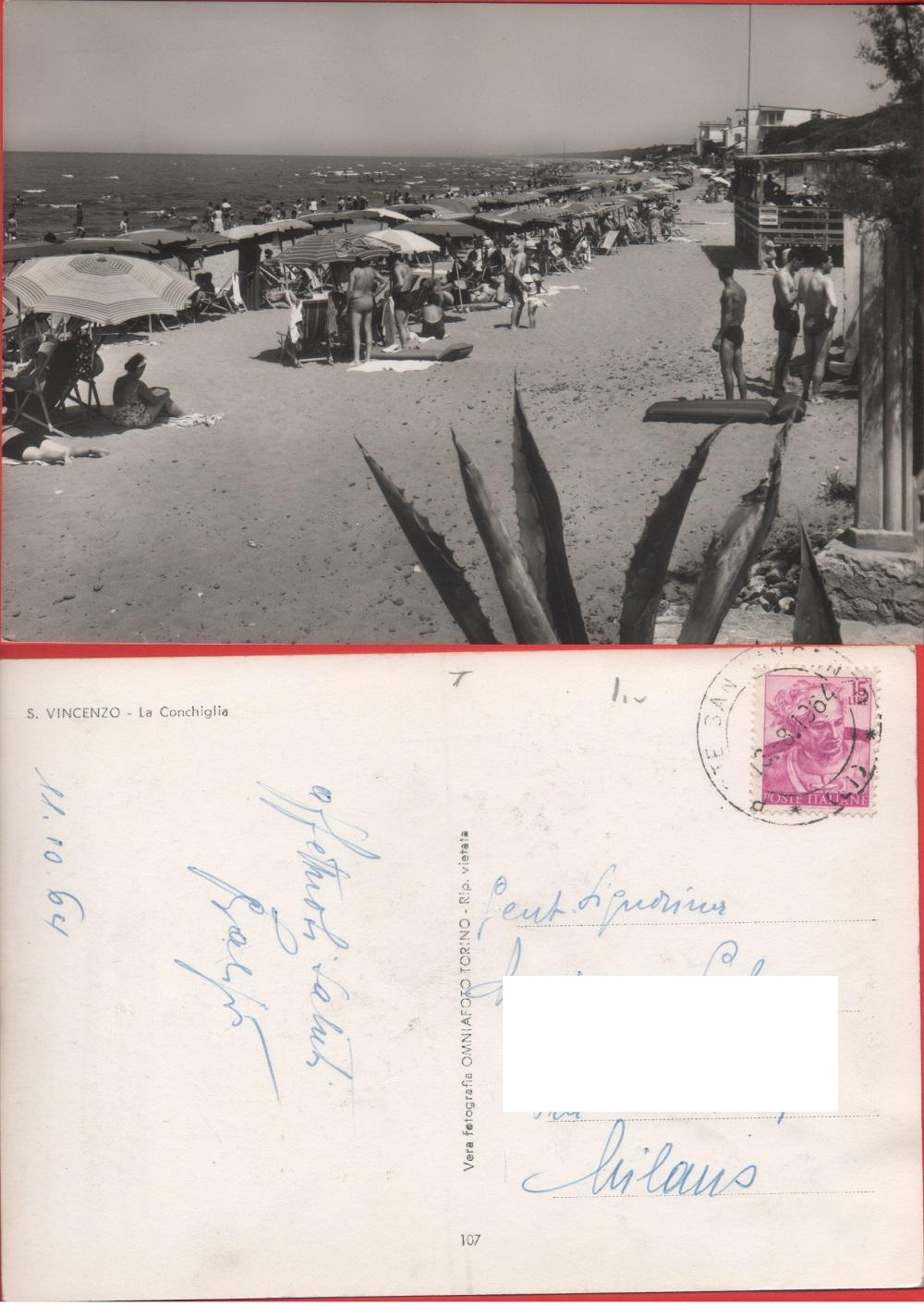 S. Vincenzo. La Conchiglia. Viaggiata 1964