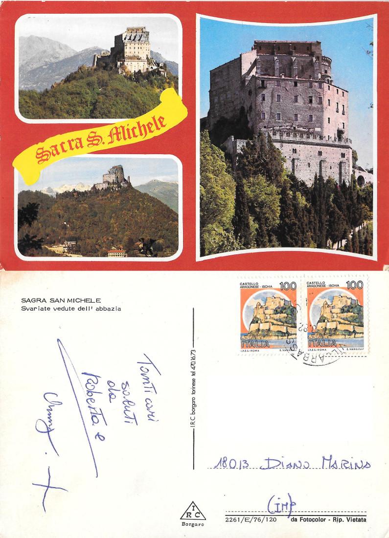 Sacra di S. Michele (TO). Vedute. Viaggiata 1982