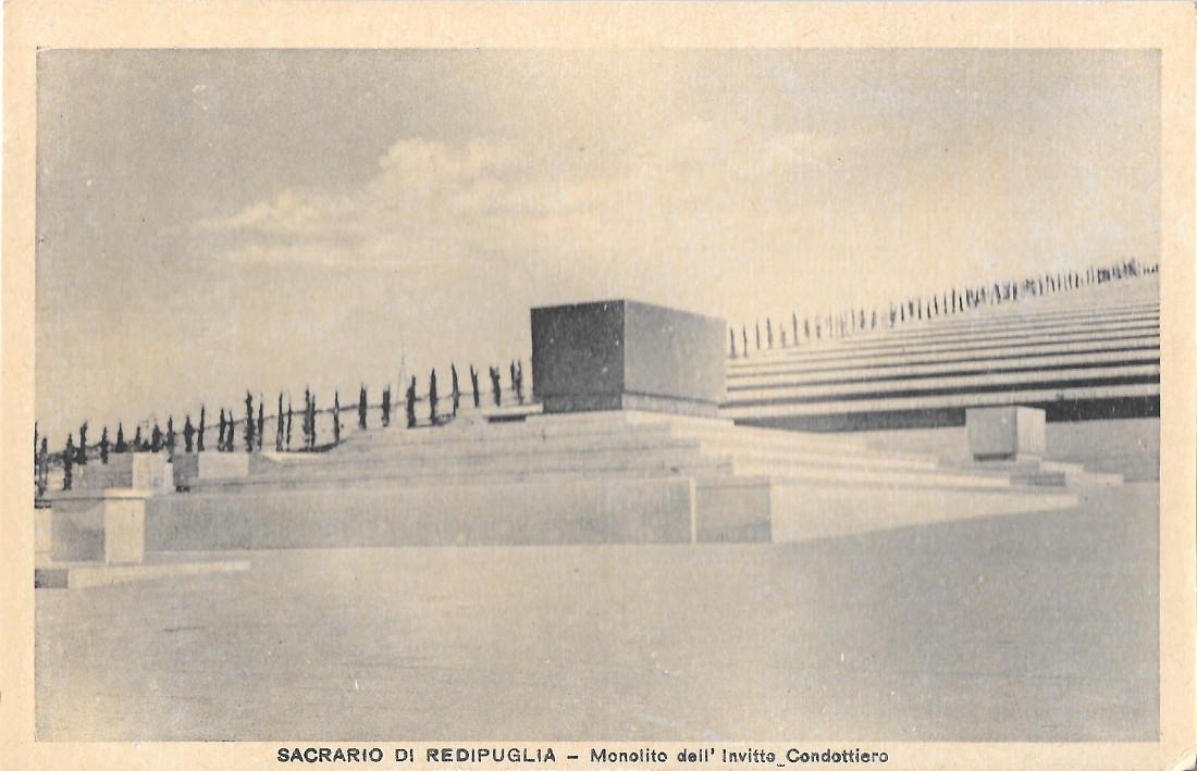 Sacrario di Redipuglia. Monolito dell'Invitto Condottiero. XXI E.F. Non viaggiata