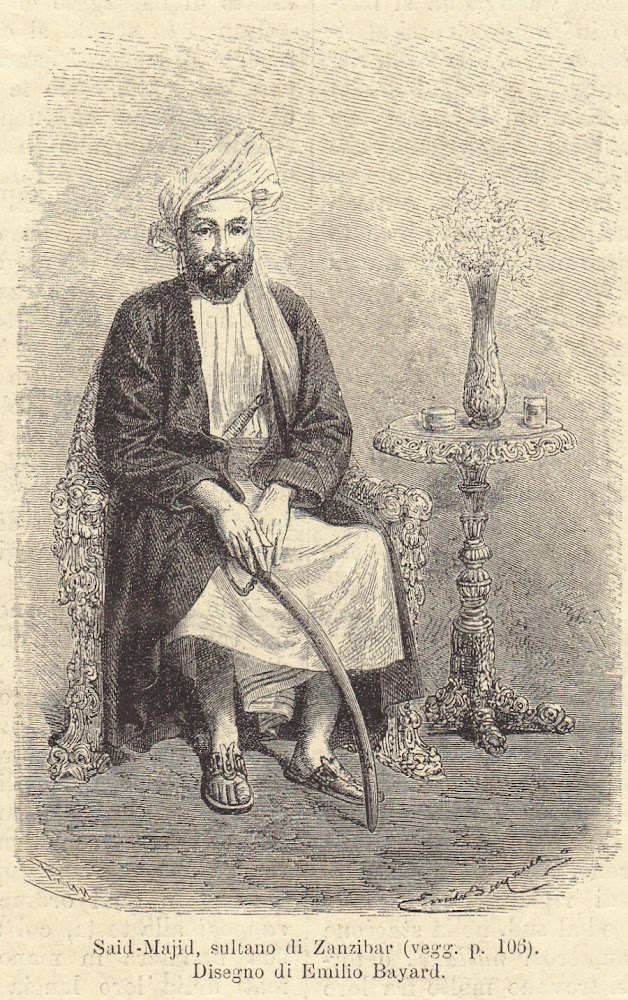 Said-Majid, sultano di Zanzibar. Illustrazione 1864