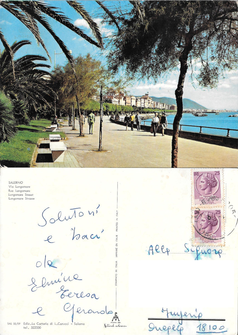 Salerno. Via Lungomare. Viaggiata