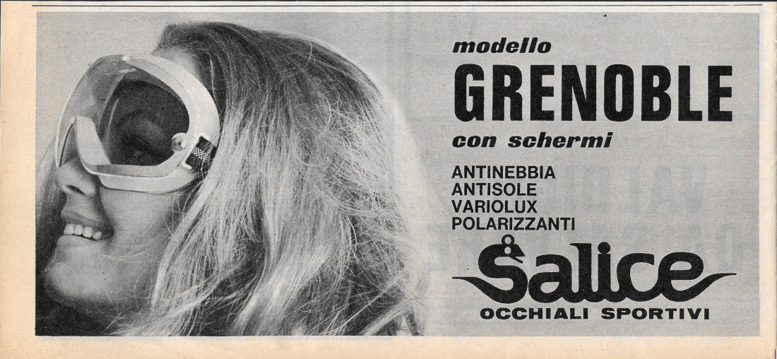 Salice Occhiali Sportivi. Mod. Grenoble - Advertising 1968