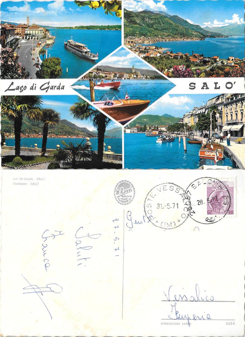 Salò. Lago di Garda. Viaggiata 1971