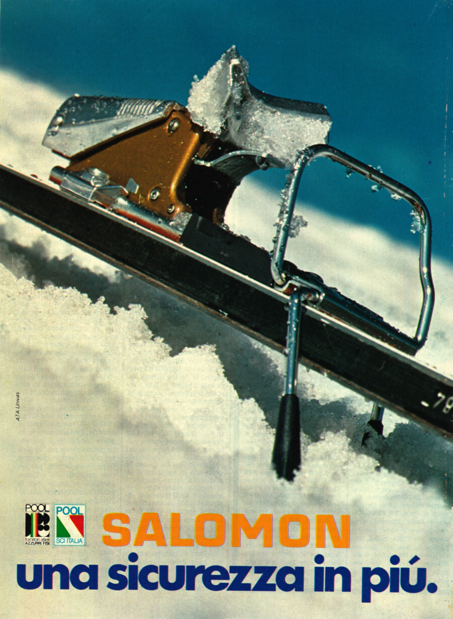 Salomon una sicurezza in più. Advertising 1976