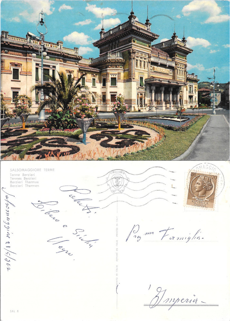 Salsomaggiore Terme. Terme Berzieri - Viaggiata 1967