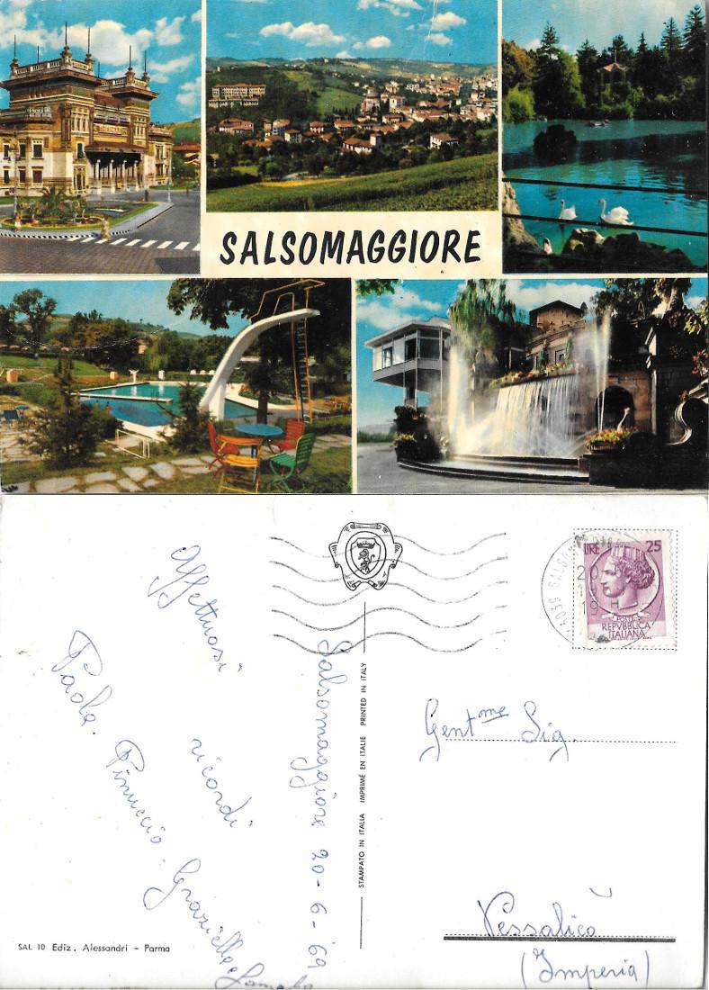 Salsomaggiore. Viaggiata 1969