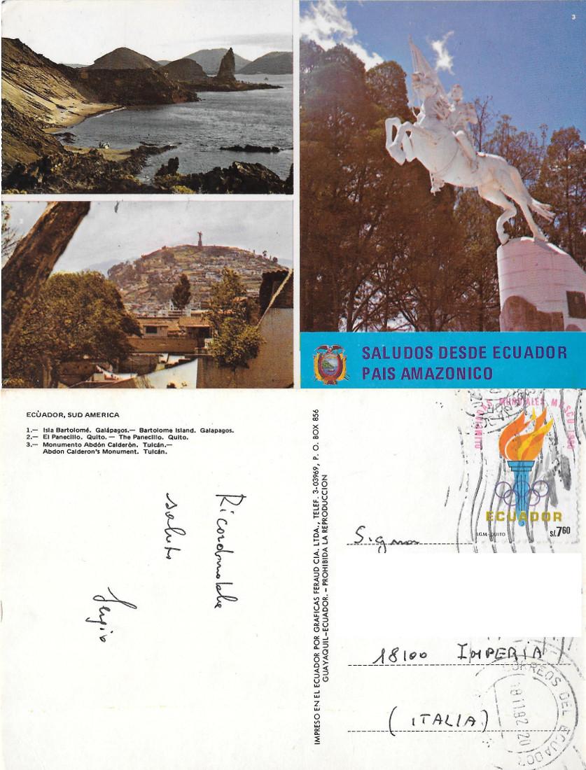 Saludos desde Equador. Pais Amazonico. Viaggiata 1992